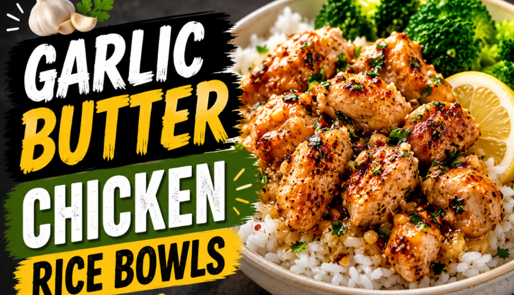 Garlic Butter Chicken Rice Bowls